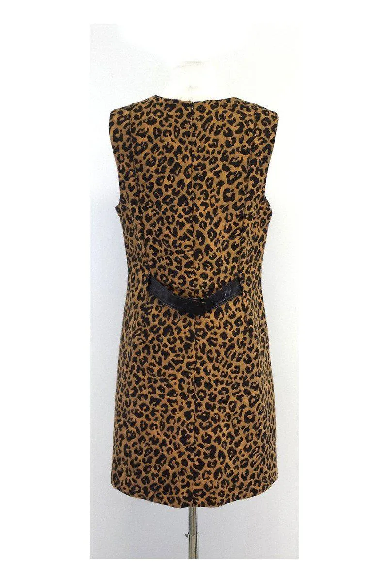 3.1 Phillip Lim - Tan & Black Leopard Print Dress Sz 10