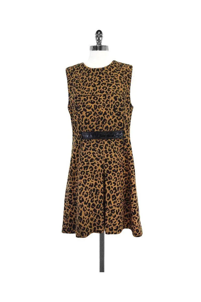 3.1 Phillip Lim - Tan & Black Leopard Print Dress Sz 10