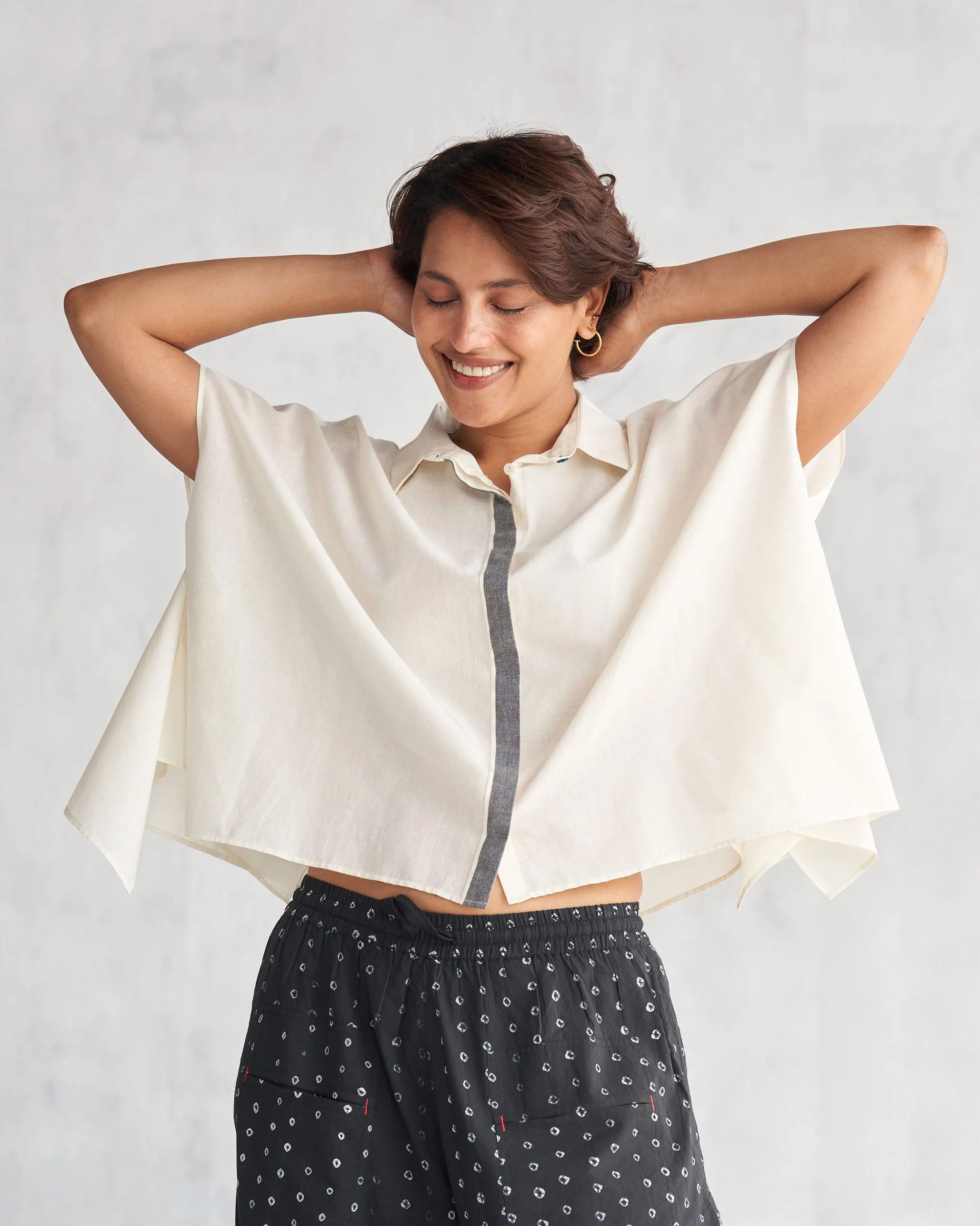 Asymmetrical Hem Top - Ivory