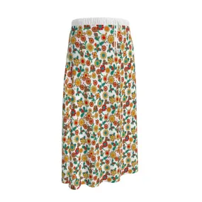 Cactus Flowering Print Long skirt - comes in 3 different Lenghts