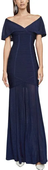 'Caitlin' Bandage and Sheer Jersey Gown