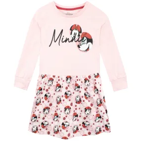 Adorable Disneys Minnie Mouse Themed Long-Sleeve Dress for Kids