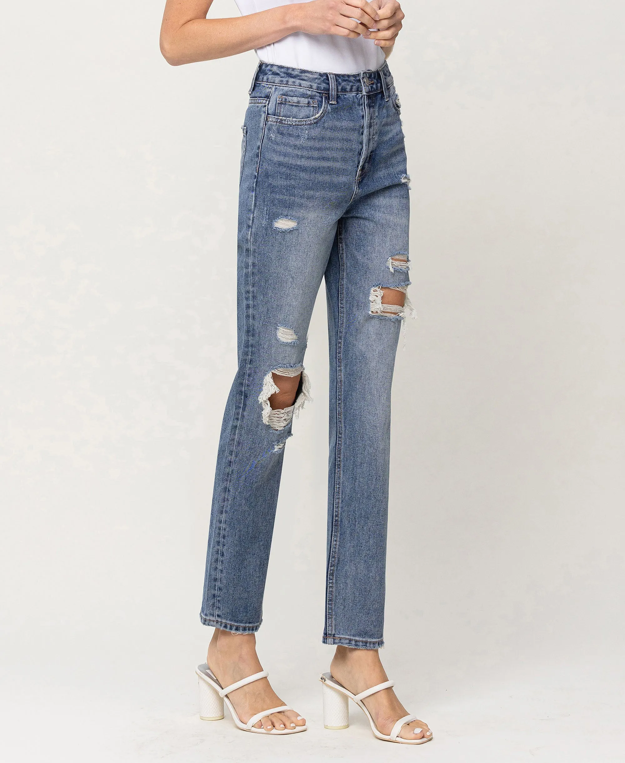 Distro - Super High Rise Straight Jeans