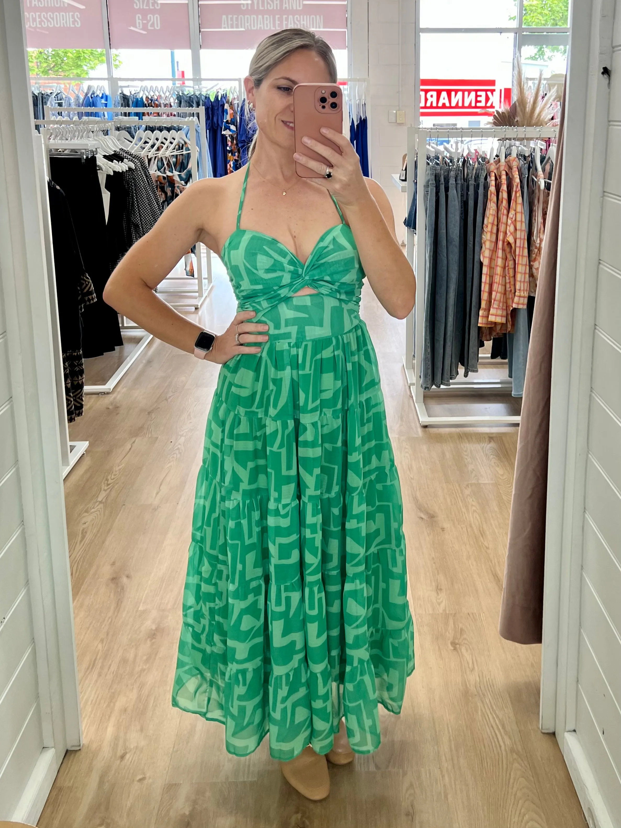 Kate dress ~ Green Print