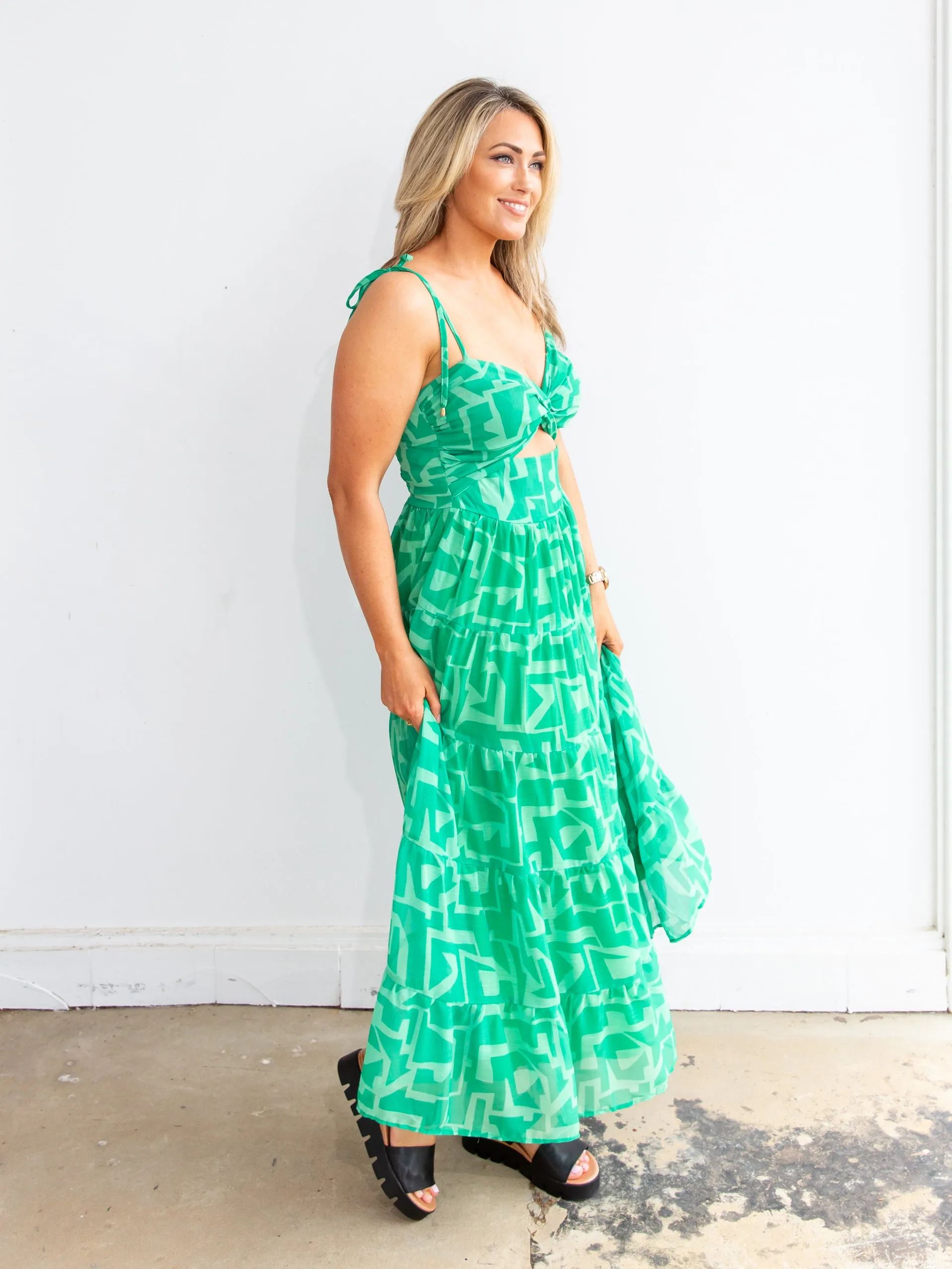 Kate dress ~ Green Print