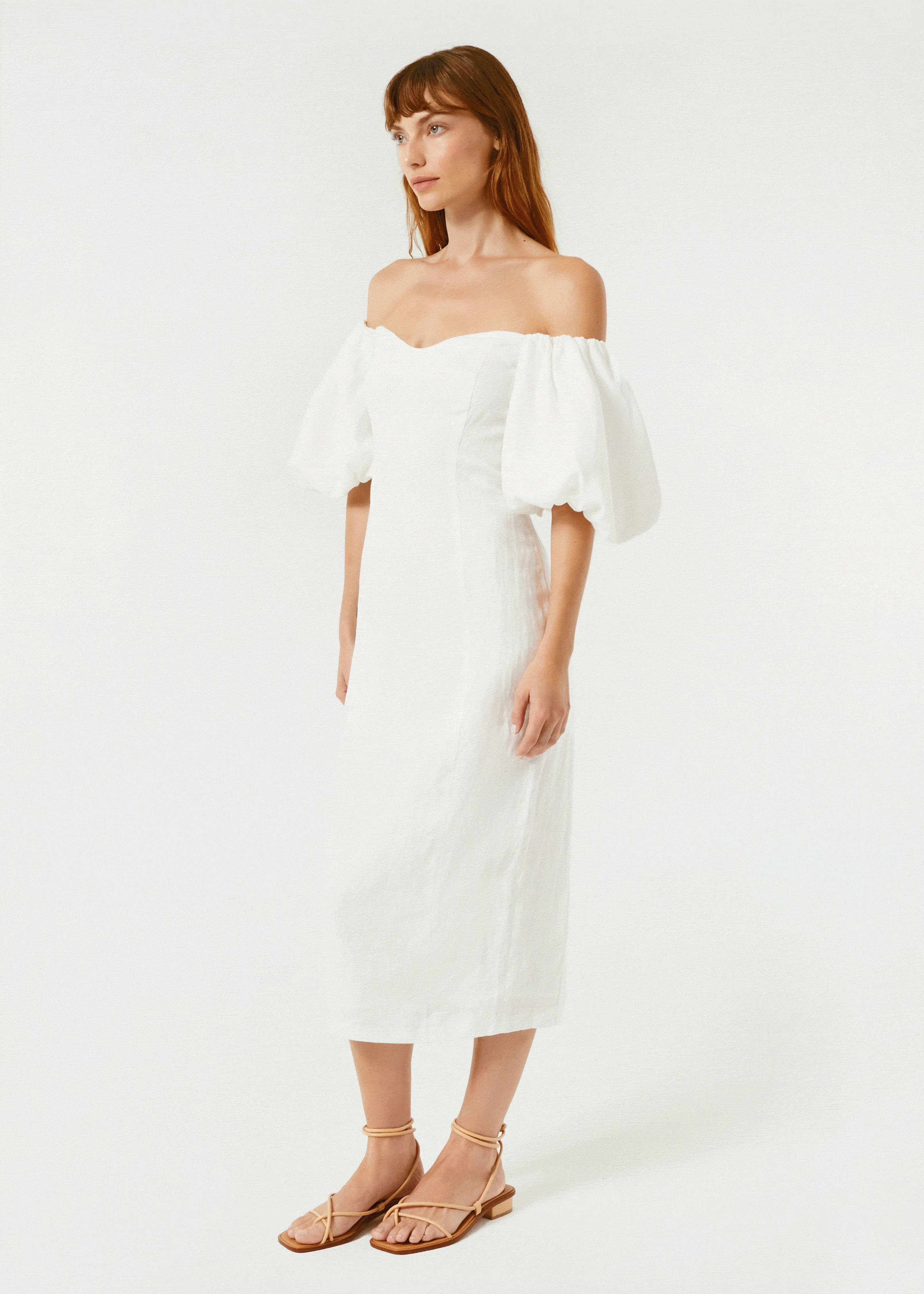 Linen Karima Dress | White