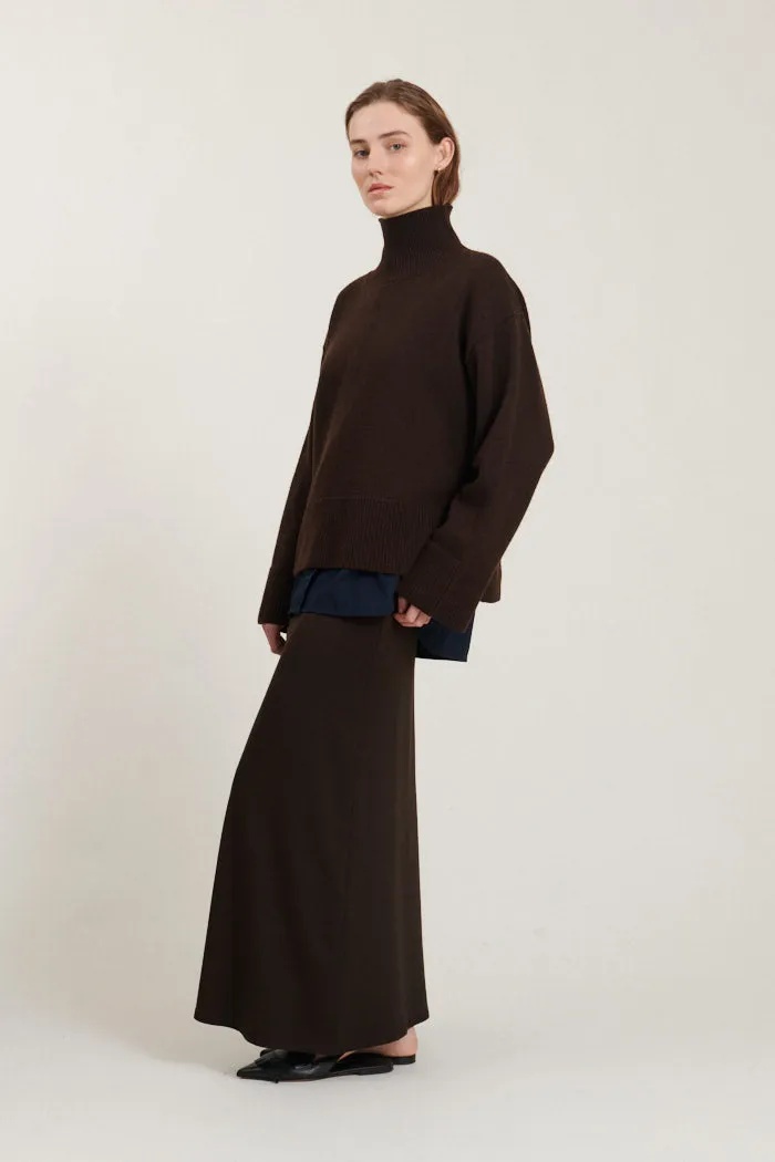 Sadie Long Skirt - Chocolate torte