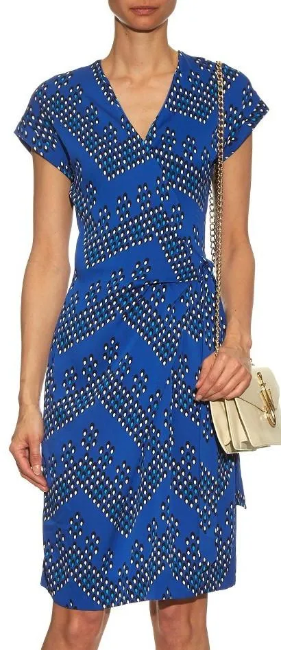 'Sascha' Dot-Print Wrap Dress