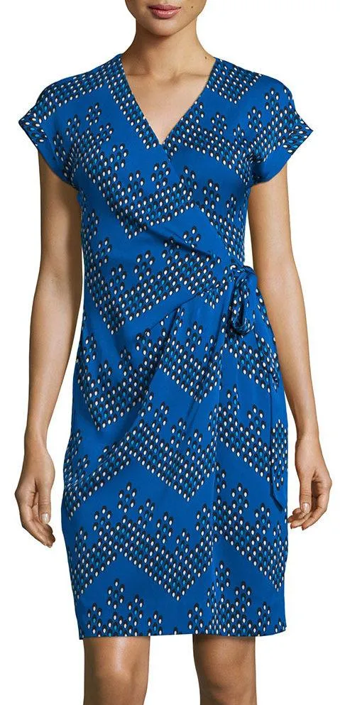 'Sascha' Dot-Print Wrap Dress