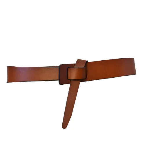 SEAFORTH Womens Genuine Leather Tan Knot Belt - Stylish and Durable Accessory