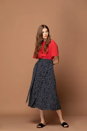 SERENA Polka Dot Wrap Skirt