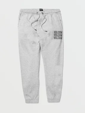 Vibes Time Elastic Waist Pants - Heather Grey