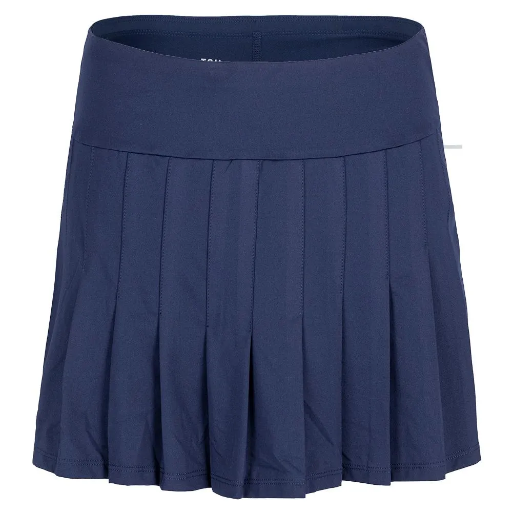 Women's Jillian 13.5 Inch Pleated Tennis Skort Navy Blue