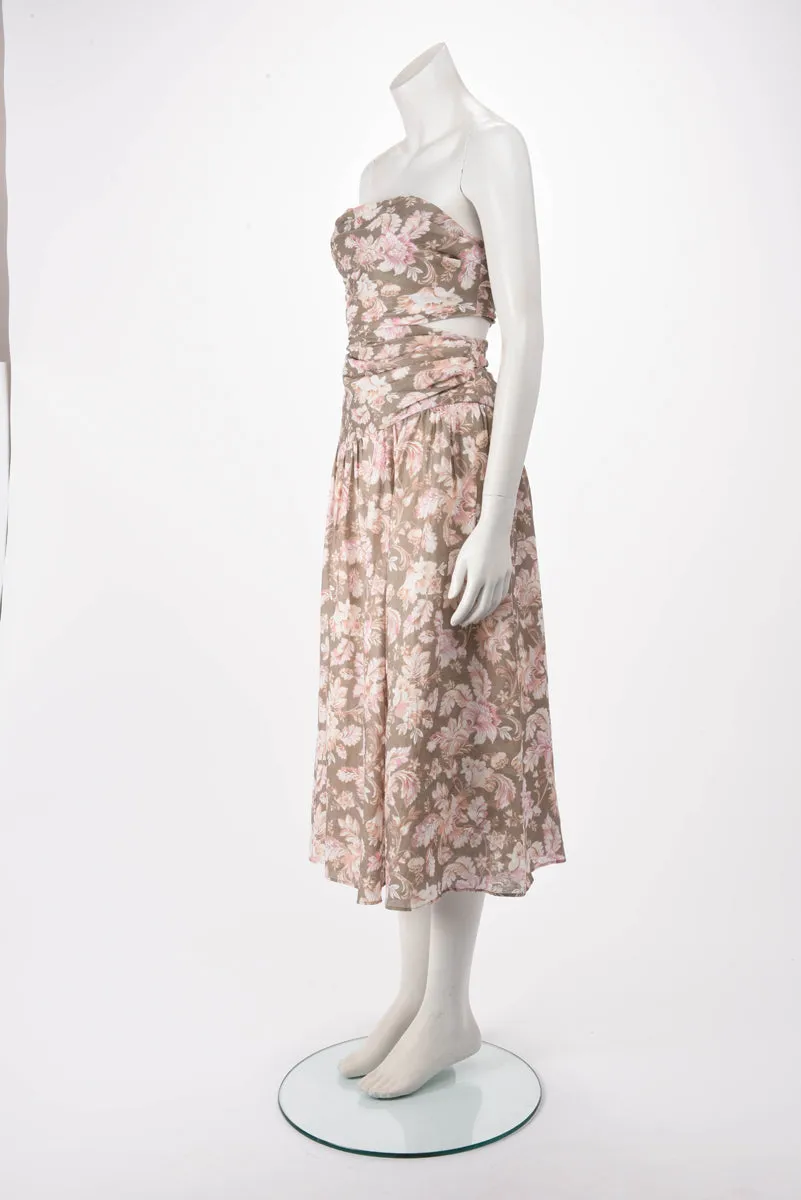 Zimmermann Linen Lyre Wrap Tie Side Dress AU 2